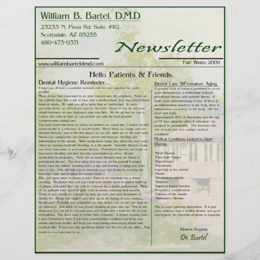 Herfst nieuwsbrief flyer (Voorkant)