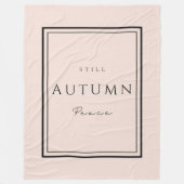 Herfst Nog Vrede III Fleece Deken-Gezellige Herfst (Voorkant)