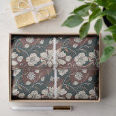 Herfst Noir Bloemen Getegelde Decoupage Tissuepapier (Geschenk)