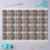 Herfst Noir Bloemen Getegelde Decoupage Tissuepapier (Craft)