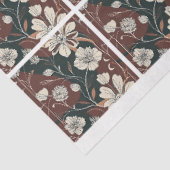 Herfst Noir Bloemen Getegelde Decoupage Tissuepapier (Detail)