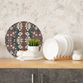 Herfst Noir Bloemen Rond Snijplank
