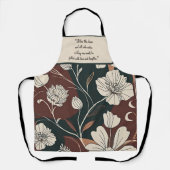 Herfst Noir Bloesems Aanpasbaar Schort (Voorkant)