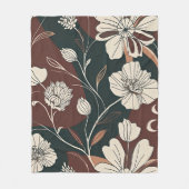 Herfst Noir Bloesems Fleece Deken (Voorkant)