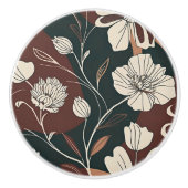 Herfst Noir Bloesems Keramische Knop (Voorkant)