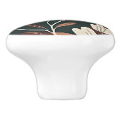 Herfst Noir Bloesems Keramische Knop (Zijkant)