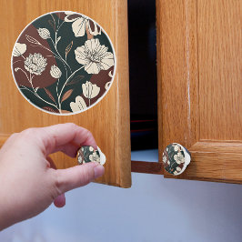 Herfst Noir Bloesems Keramische Knop