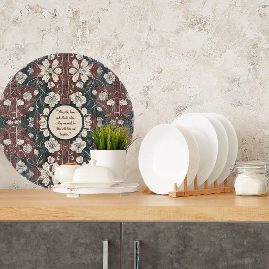 Herfst Noir Bloesems  Ronde Snijplank