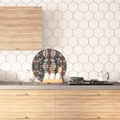 Herfst Noir Bloesems Ronde Snijplank