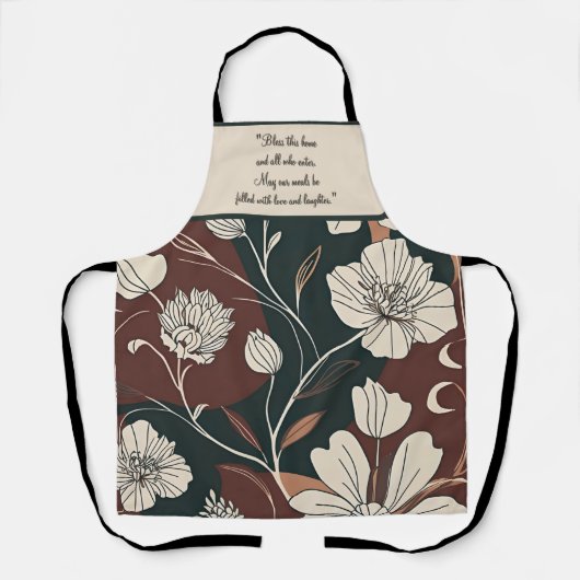 Herfst Noir Bloesems Schort (Voorkant)