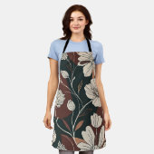 Herfst Noir Bloesems Schort (Gedragen)