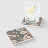 Herfst Noir Bloesems Stenen Onderzetter (Zijkant)