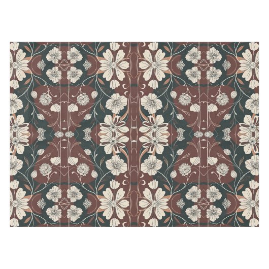 Herfst Noir Bloesems Tafelkleed (Voorkant (Horizontaal))