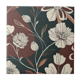 Herfst Noir Bloesems Tegeltje