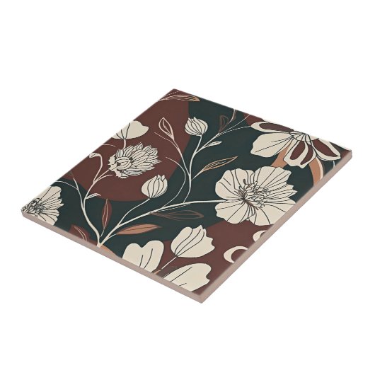 Herfst Noir Bloesems Tegeltje (Zijkant)