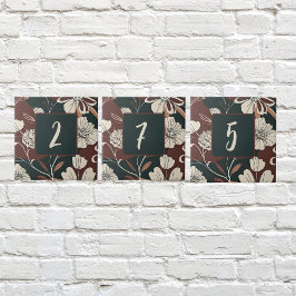 Herfst Noir Bloesems Tegeltje