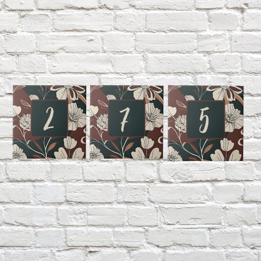 Herfst Noir Bloesems Tegeltje