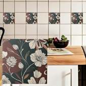 Herfst Noir Bloesems Tegeltje