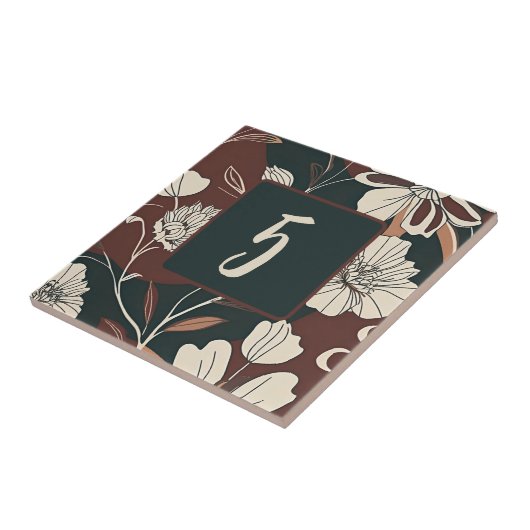 Herfst Noir Bloesems Tegeltje (Zijkant)