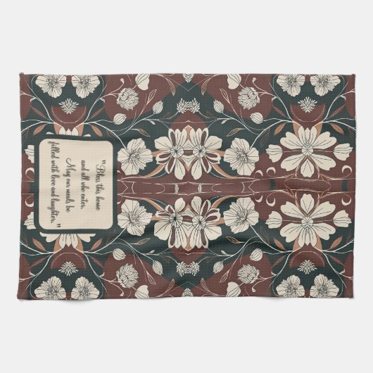 Herfst Noir Bloesems  Theedoek (Horizontaal)