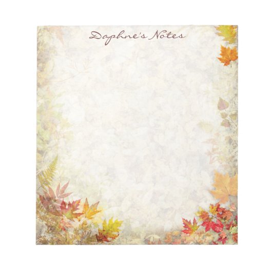 herfst notitieblok (Voorkant)