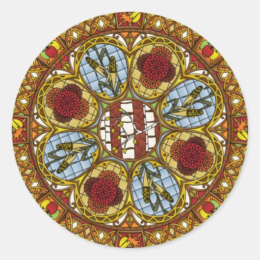 Herfst Nouveau Sticker (Voorkant)