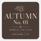 Herfst Nr. 01 Gerookte Vijg Custom Herfst Kaars Vierkante Sticker (Voorkant)