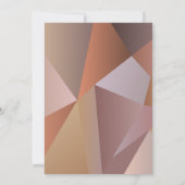 Herfst Nuetral Modern Geometrical Brown Wedding Kaart (Achterkant)