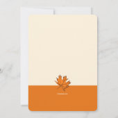 Herfst Nummer Geboortekaartjes Kaart (Achterkant)