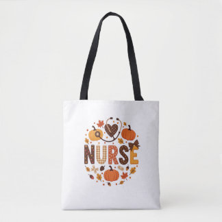 Herfst Nurse - Waterverf Schattige & Kleurrijk Tote Bag