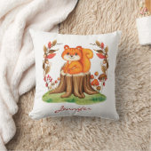 Herfst Nursery Decor Cute Baby Squirrel herfst Kussen (Deken)