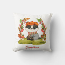 Herfst Nursery Decor Cute Little Baby Badger Autum