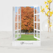 Herfst Oak-boom in venstersympathie Kaart (Gele Bloem)