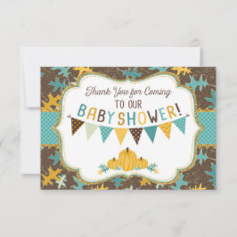 Herfst Oak laat gouden pompoenen van Glitter Harte Bedankkaart