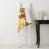 Herfst Oak laat Oranje rood gele Sherpa Blanket Deken (In situ)