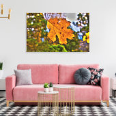 Herfst Oak Leaf HDR Canvas Afdruk (Insitu (Woonkamer))