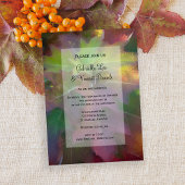 Herfst Oak Leaf Hydrangea Wedding Kaart