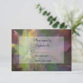 Herfst Oak Leaf Hydrangea Wedding RSVP Response Ka (Staand voorkant)