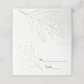Herfst Oak Leaf Wedding Plaatskaartje (Buitenkant ongevouwen)
