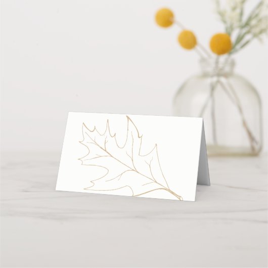 Herfst Oak Leaf Wedding Plaatskaartje (Achterkant)