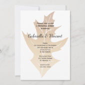 Herfst Oak Leaf Wedding Rehearsal Dinner Kaart (Voorkant)