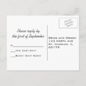 Herfst Oak Leaf Wedding RSVP Response Uitnodiging Briefkaart (Achterkant)