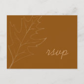 Herfst Oak Leaf Wedding RSVP Response Uitnodiging Briefkaart (Voorkant)