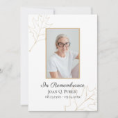 Herfst Oak Leaves Death Jubileum Memorial Kaart (Voorkant)