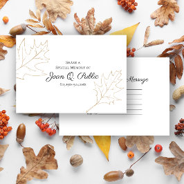 Herfst Oak Leaves deelt een begrafenis Notitiekaartje