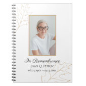 Herfst Oak Leaves Funeral Memorial Gastboek Notitieboek (Voorkant)