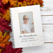 Herfst Oak Leaves Funeral Memorial Gastboek Notitieboek