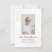 Herfst Oak Leaves Funeral Wake Memorial Sympathie Bedankkaart (Voorkant)