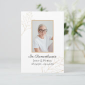 Herfst Oak Leaves Funeral Wake Memorial Sympathie Bedankkaart (Staand voorkant)