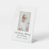 Herfst Oak Leaves viert begrafenis Reclamebord Met Voetstuk (Voorkant)